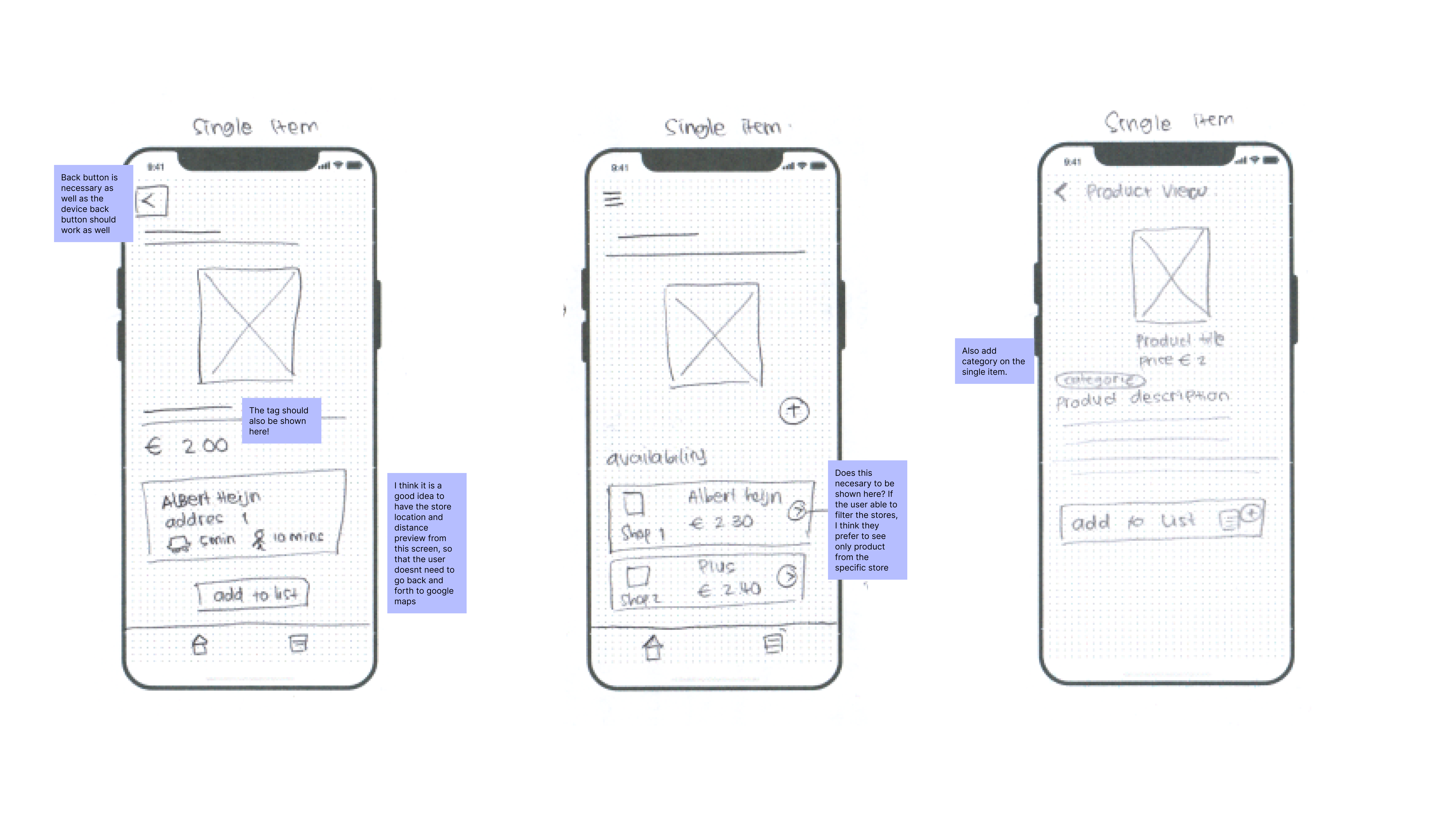 Original sketch board 1: layouts and design notes